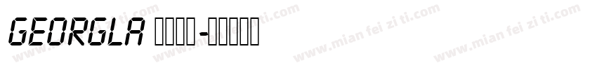 georgla 数字字体字体转换